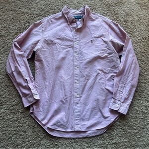 Ralph Lauren men’s button up shirt classic fit size large heathered red color